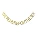 We're Here for The Sex Gold Gliter Funny Gender Reveal Party Banner, Baby Boy Or Girl's Shower Party Sign Decorations, Engagement/Birthday Party Supplies