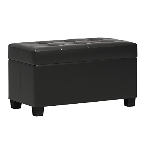 Office Star Metro Storage Ottoman in Vinyl, Espresso