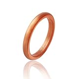 Thin and Stackable Silicone Wedding Ring for Women by Beilove,Singles&6 Pack,Copper,Metallic Purple,Metallic Blue,Rose Gold