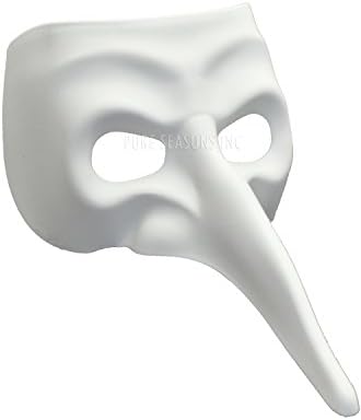 BLANK "NASONE GREZZO" VENETIAN MASK FOR DECORATING