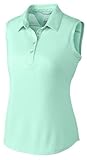 Cutter Women's Moisture Wicking, UPF 50+, Sleeveless Clare Polo Shirt