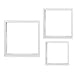 brightmaison Childrens Square Cube Wall Shelves – Varying Sizes 3 Set Shelf – Nursery Room Wall Mount White Floating Wood Box Display Kids Favorite Books, Photos, and More