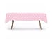 5 PACK, 54" x 108" Pink Polka Dot Rectangular Plastic Table Cover, Plastic Table Cloth Reusable (PEVA) (Polka Dot Pink)