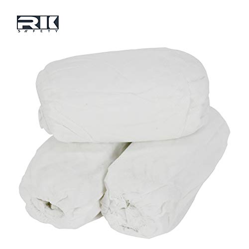 RK Safety Disposable Boot & Shoe Covers - Durable & Water Resistant Most for for Medical, Construction, Workplace, Indoor Carpet Floor Protection,One Size Fits (50, White) - Thumbnail 2