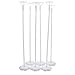 Towashine 6Pcs Balloon Cup with Stick and Flower Base Table Desktop Support Holder for Wedding Party Supplies