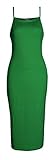 Forever Womens Army Skull Stripe Print Viscose Cami Bodycon Midi Dress