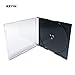 KEYIN Black Slim CD Jewel Case - Premium, 100 Pack
