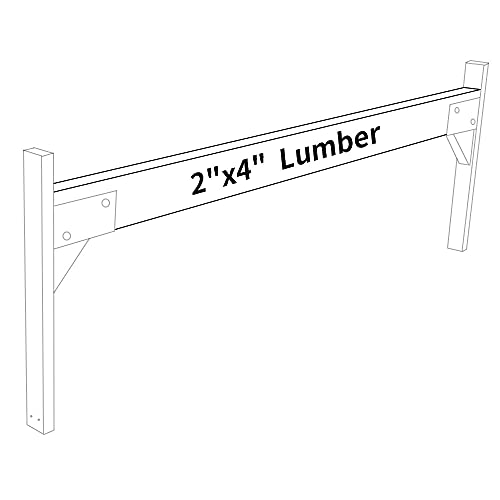 tiewards Adjustable Aluminum Roof Ladder Rack Bracket Kit with 2x4