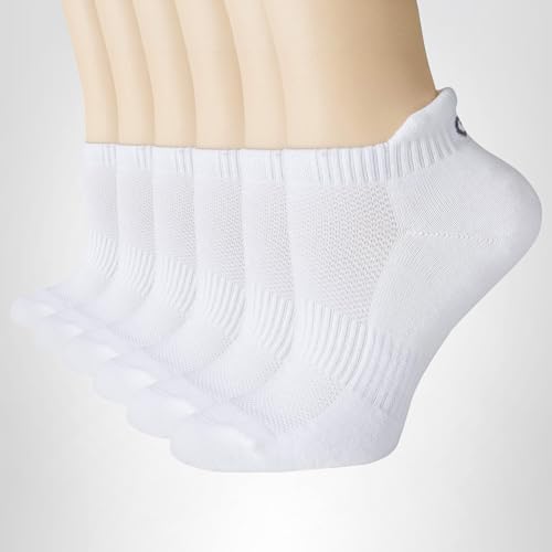 CS CELERSPORT 6 Pairs Ankle Athletic Running Socks Low Cut Sports Tab Socks for Men and Women