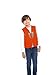 TrailCrest by Treel Kid's Upland Deluxe Blaze Orange Safety Front Loader High Visibility Vest, Medium