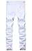 NITAGUT Men's Ripped Slim Fit Tapered Leg Jeans White-US 30