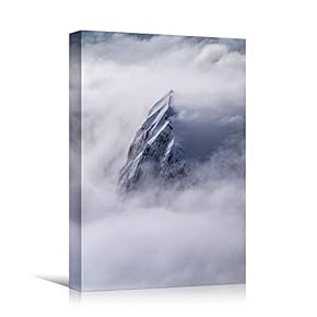 signwin Canvas Wall Art Foggy Landscape Cool Dramatic...