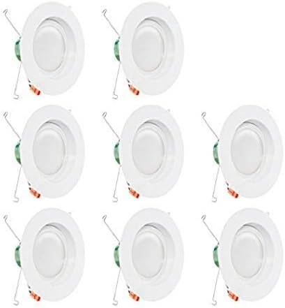 Westgate Lighting 19 Watt 6" Inch Recessed Lighting Kit Dimmable LED Retrofit Downlight with Integrated Smooth Trim 120V (3500K Neutral White 8 Pack)