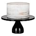 Amalfi Decor 12 Inch Cake Stand, Dessert Cupcake Pastry Candy Display Plate for Wedding Event Birthday Party, Round Modern Metal Pedestal Holder, Black