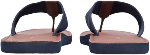 Hilfiger Sandales de plage en cuir FM0FM05808 pour homme, bleu (ciel du désert), pointure 42
