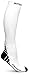 PHYSIX GEAR Compression Socks for Men & Women 20-30 mmHg Graduated Athletic for Running Nurses Shin Splints Flight Travel & Maternity Pregnancy - Boost Stamina Circulation & Recovery WHT S/M (1 Pair)
