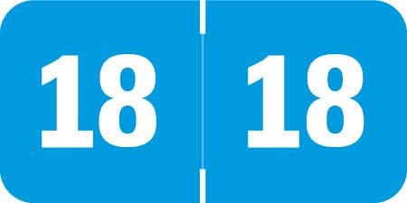 2018 Year Labels, Tabbies 70200 Compatible Series, Blue, 500/Roll, 1 Roll, 3/4" x 1-1/2"