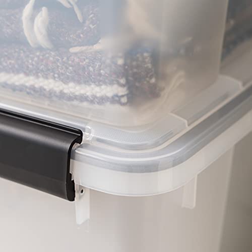 IRIS USA 46.6 Quart Weathertight Plastic Storage Bin Tote Organizing