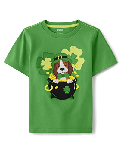 Gymboree,Boys,and Toddler Embroidered Graphic Short Sleeve T-Shirts,St Pat Dog,…