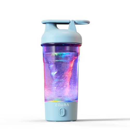 Elektrische Shaker-Flasche, 750 Ml, Proteinmischungsflasche, Tragbar, Wiederaufladbar, Bpa-Frei, Bunte Helle Basis, Blau