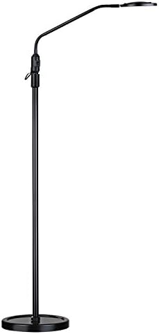 Aglaia Floor Lamps, 2 in 1 Desk Lamp Magnifying Light, LED 6W Table Lamps, Dimmable &amp; Adjustable Reading Light, 47 inch Black, Brushed Nickel
