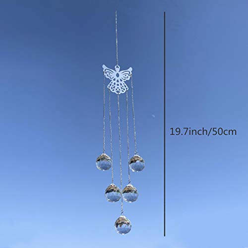 Simunliyg 3 Pcs Colorful Crystals Glass Sun Catcher Crystal Garden Suncatchers Prisms Hanging Ornament Pendants Chandelier for Window Décor, Home, Office, Cars, Wedding, Plants