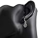 925 Oxidized Sterling Silver Vintage Rose Flower Dangle Hook Earrings