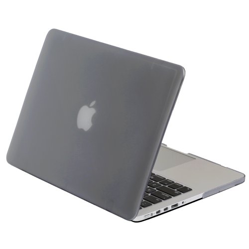GreatShield GLAZY Frosted Matte Slim Rubberized Hard Shell Case Snap On Cover for Apple MacBook Pro 13-Inch with Retina Display A1502 / A1425 (Gray)