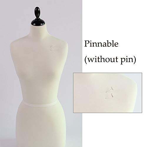 PDM WORLDWIDE Female Mannequin Torso Pinnable Dress Form With Wooden