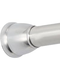 InterDesign Forma Ultra Constant Tension Bathroom Shower Curtain Rod - 43-75", Medium, Split Finish