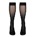 NuVein Sheer Compression Stockings, 15-20 mmHg Support, Women's Medium Denier Nylons, Knee High, Closed Toe, Black, 2X-Large