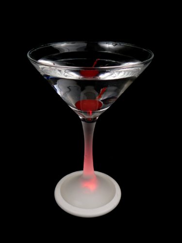Fortune Products LG-6001 Crystalight Lighted Martini Glass, 5" Diameter x 7.25" Height, 8 oz. Capacity (Pack of 4)