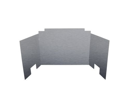 Contemporary Three Panel Satin Stainless Steel Fyreback - 30 inch