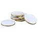 GoCraft Mothers Day Gifts Marble Gold Edged Coasters | Handcrafted White Marble Coasters with Gold Finish on Edges for your Drinks, Beverages & Wine/Bar Glasses (Set of 4)
