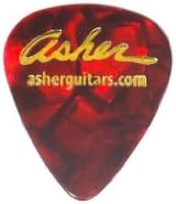 Asher Guitars Medium Weight Guitar Picks, Red - Pack of 10