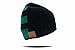 Tenergy Wireless Bluetooth Beanie Hat with Detachable Stereo Speakers & Microphone, Fleece-Lined Unisex Music Beanie for Outdoor Sports, Line Ribbed Knit (Green/Black)