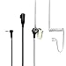abcGoodefg Walkie Talkie Earpiece with Mic PTT, 1 Pin 2.5mm Covert Acoustic Tube Ear Piece Headset for Police Radios Law Enforcement Compatible with Motorola MH230R MH230TPR MR350R MS350R (2 Pack)
