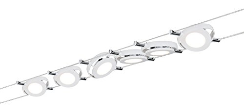 Paulmann 94106 Touwsysteem RoundMac set uitbreidbaar warm wit 6x4W LED mat wit 94106 touwlamp hanglamp, 5000 x 160 x 24… - Afbeelding 3