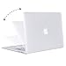 MOSISO Plastic Hard Case with Keyboard Cover with Screen Protector Compatible with MacBook Air 13 Inch, Pure Frost