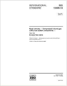 ISO 15500-14:2002, Road vehicles - Compressed natural gas (CNG) fuel ...