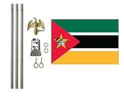 Mozambique 3x5 ft Outdoor Flag and Flag Pole