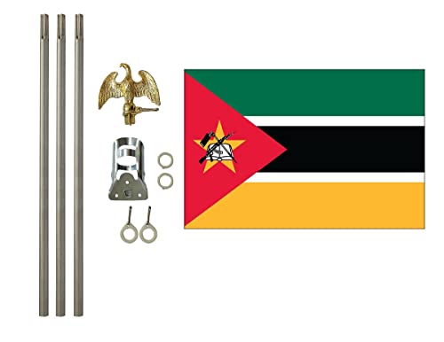 Mozambique 3x5 ft Outdoor Flag and Flag Pole