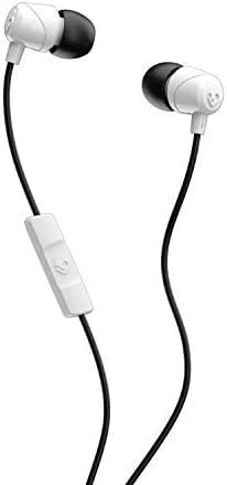 Skullcandy Jib Wired Earbuds with 3.5mm AUX Plug, Noise Isolating Fit, in-Line Microphone Call and Track Control, Convenient for Travel - White
