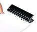 DD-life Adjustable Metal 6-Hole Paper Punch Puncher for A5/A6/B7 Six Ring Binder Day Planner Inserts Pages - 6 Sheet Capacity - 6mm Hole Diameter(Black)
