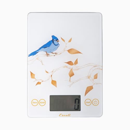 Escali Arti Blue Jay Glass Food Scale Digital Countertop Kitchen, Baking and Co…