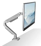 Mount-It! Single Monitor Arm Mount | Desk Stand | Full Motion Height Adjustable Articulating Mechanical Spring Arm | Fits 24 27 29 30 32 Inch VESA Compatible Computer Screen | C-Clamp and Grommet Base