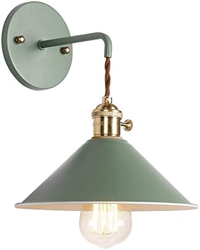 Macaron Wall Lamp, Wall Lamp with Switch 7 Color Macaron Wall Lamp E27 Edison Copper Lamp Holder with Frosted Paint Bedside Lamp Bathroom Wash Basin Lamp (Color : E)