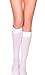 Std Size Women (8 1/2-11 Sock Size) White Versatile Nylon Knee High Stockings