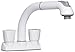 CLEANFLO 481, Pull Out Laundry Faucet, 3 Hole Installation, High 8 INCH-Arc Spout, 2 Handles, 2 Spray Settings, Advanced High-Quality Polymer Materials, Lead-Free, Non Corrosive, White Finish