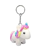 Squeeze and Poop Glittered Poop Mini Unicorn Toy Figure Keychain - 1 Randomly Selected